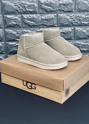 Угг ugg australia жіночі міні уггі світлі угг повсякденні3 фото