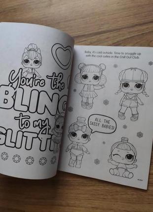 Дитяча розмальовка activity book usa disney англійська мова ляльки,пупси  лол lol