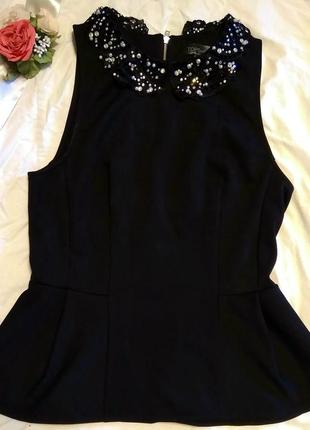 Нарядная топ блуза блузка topshop на наш размер 42-44, 44 объем груди 82-90 см