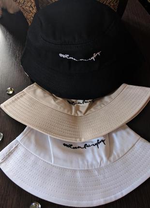 Панама минималистичная женская черная бежевая белаястильная шляпа от солнца6 фото