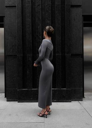 Сукня максі краща ціна 🫶колір  : чорний , графіт , хакі1 фото