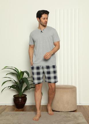 Натуральний легкий домашній костюм/піжама футболка і шорти/капрі 48-56