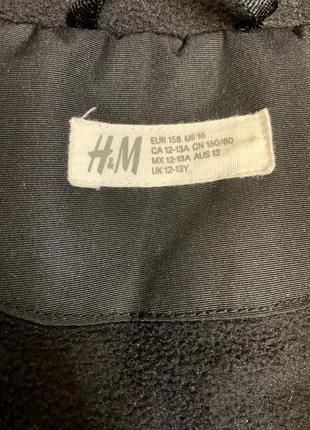 Черная демисезонная куртка h&amp;m 12-13р ❌без капюшону5 фото