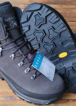 Зимние ботинки lowa tibet superwarm#x (-30, -35), с утеплителем brown/коричневые:
