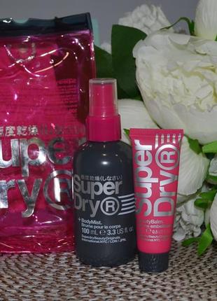 Фірмовий набір з бюті бальзаму і міст спрею туману для тіла superdry body mist balm