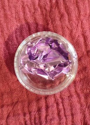 Поталь для дизайна ногтей, сиреневый 1121буз