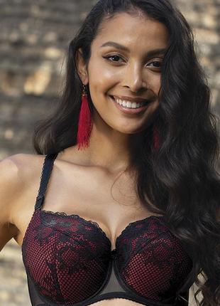 Dama kier keirra бюстгальтер напівм`який  чорний з червоним