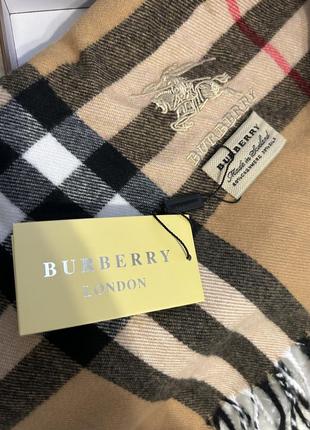 Шарф burberry новый классический в клетку длинный в коробке кашемир шелк4 фото