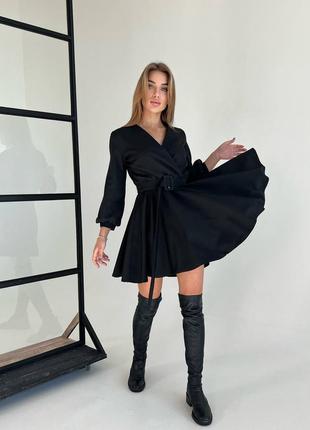 Жіноча сукня з рукавами3 фото