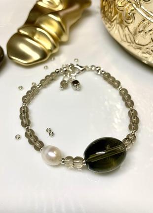 Браслети з димчатим кварцом 5