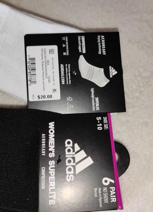 Женские носки adidas superlite no-show socks 6 pairs спортивные оригинал носки6 фото