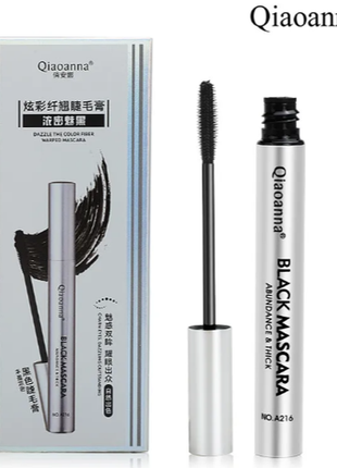 Водостойкая тушь qiaoanna black mascara черная, 8g2 фото