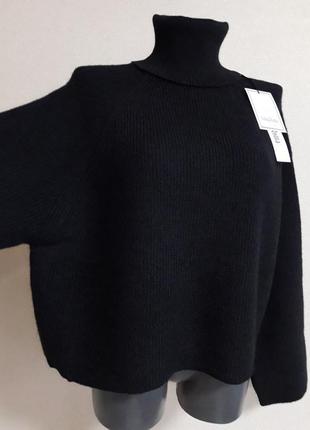 Модный,стильный,мега-качественный,просторный теплый,толстый свитер-разлетайка,в рубчик8 фото