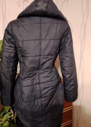 Пальто пуховик liardi стёганое теплое с капюшоном 46 бу2 фото