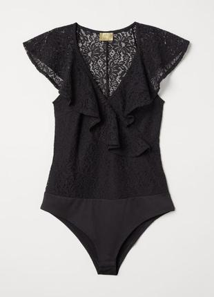 Боди женский с кружевом h&m р. 46( хл)