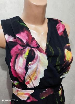Невероятное платье макси в яркий цветочный принт уникального итальянского бренда rinascimen3 фото