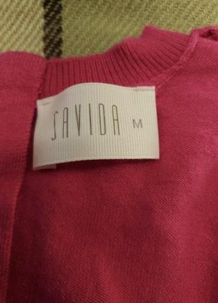 Ярко розовый фуксия savida теплый свитер на оригинальных пуговицах3 фото