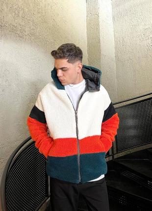 Оверсайз кофта на замке мужская <unk> теплые зип кофты плюшевые