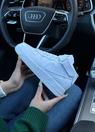 Зимние женские кроссовки nike air force 1 high white fur(мех) 36-37-38-39-40-413 фото