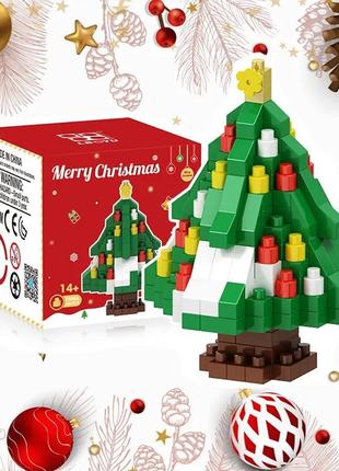 Конструктор рождественская новогодняя елка, лего пластик, игрушка, brick