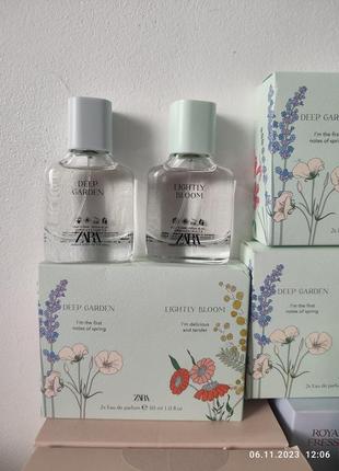 Zara lightly bloom + deep garden жіночі парфуми zara