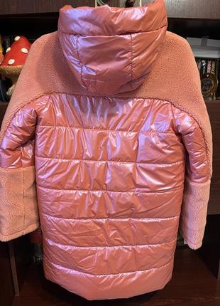 Зимняя курточка розовая седди3 фото