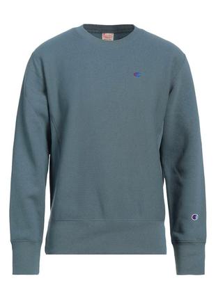 Нова кофта champion світшот (чемпіон sweatshirt slate blue) з американками l