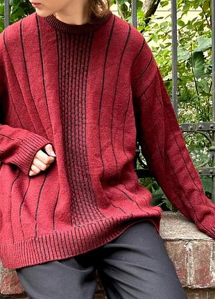 Теплий червоний светр
