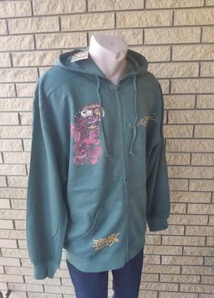 Кофта на блискавці з капюшоном, толстовка, худі, великі розміри унісекс дизайнерська...