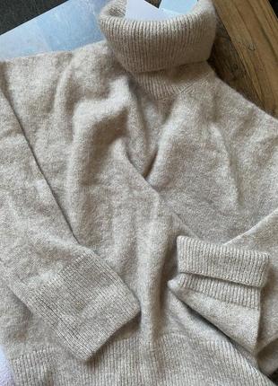 Теплий светр оверсайз під горло мохер та вовна пореміум якість7 фото