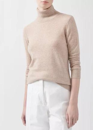 Кашеміровий гольф светр водолазка c by bloomingdale’s світло-бежевий