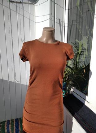 Мини платье zara в рубчик 9