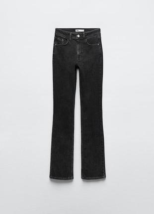 Джинсы прямые zara c разрезами внизу оригинал р.40