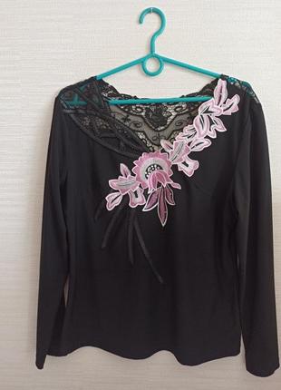 ✨✨гарна  жіноча блузка спина сіточка вишивка 48✨✨6 фото