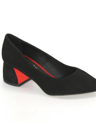 Классические черные туфли, кожаные, размер 405 фото