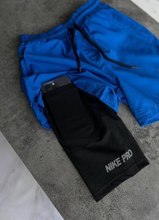 Топовые спортивные шорты в стиле найк nike pro мужские качественные уникальные премиум2 фото