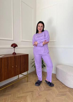 Женская домашняя пижама кофта и штаны, микрофлис8 фото