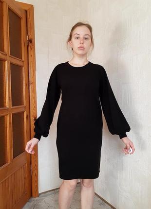 Ділове плаття чорного кольору1 фото