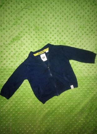 Дитячий кардиган кофта на блискавці zara на 6-9 міс