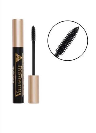 Тушь для ресниц l'oreal paris volumissime carbon black *5 black (чёрная)