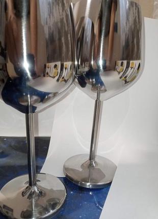 Бокал вина  500 мл. нержавеющая сталь на подарок1 фото