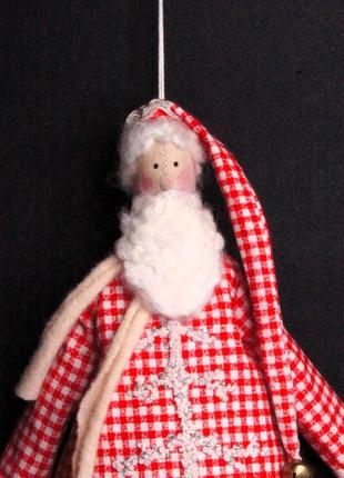 Санта клаус в стилі тільда, різдвяна лялька7 фото