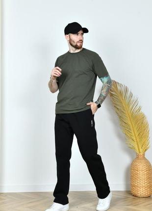 Теплі чоловічі, прямі спортивні штани, 48-66 розмірів. 17636684 фото