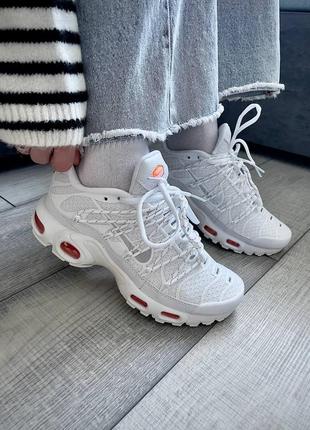 Nike air max plus utility white safety orange