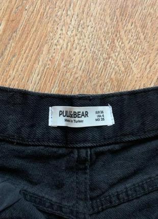 Женские черные джинсовые шорты pull and bear 200 грн4 фото
