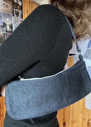 Сумка-багет джинсова, ручна робота в одному екземплярі