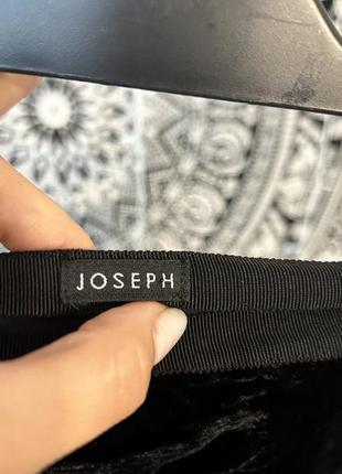 Joseph винтажная бархатная юбка мини/миди с двумя разрезами спереди шелк район/вискоза на молнии9 фото