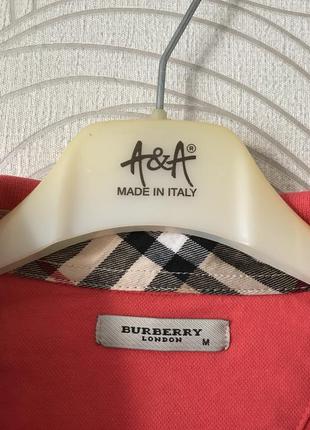 Яскраве поло «burberry»2 фото