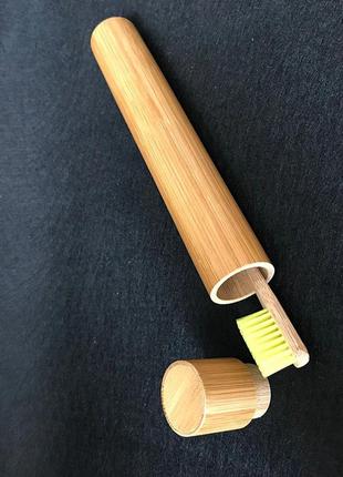 Бамбуковая зубная щетка для взрослых eco panda (австрия) - зелёная4 фото