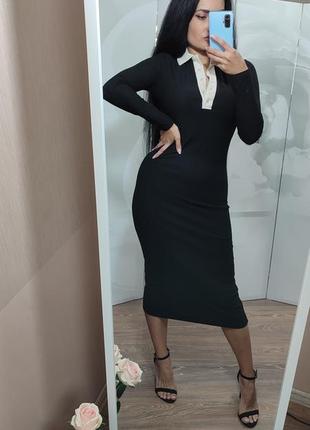 Нова сукня, плаття міді only в рубчик